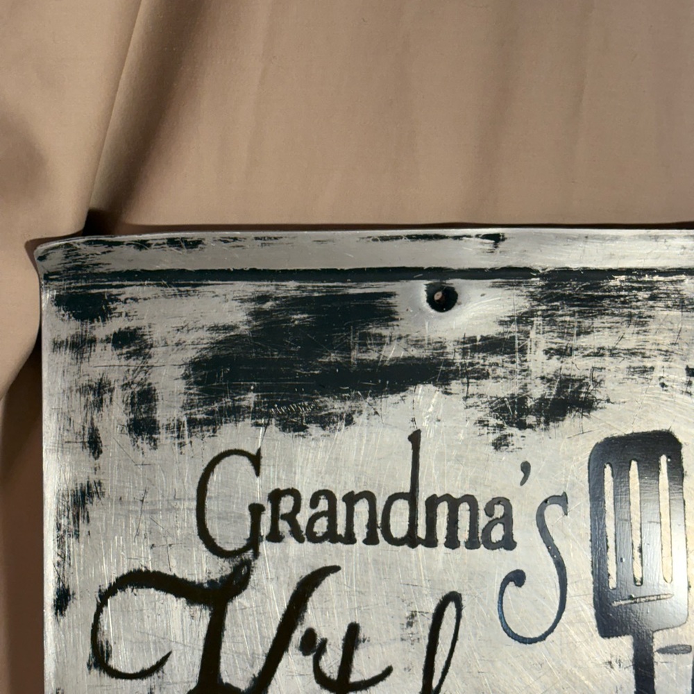 Black and Gray Rustic Kitchen Tools Sign - Picture 4 of 8